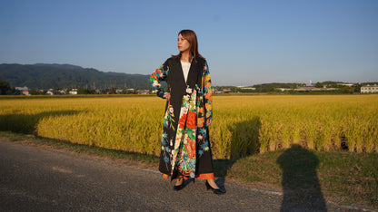【45年前の着物】振袖リメイクドレスコート