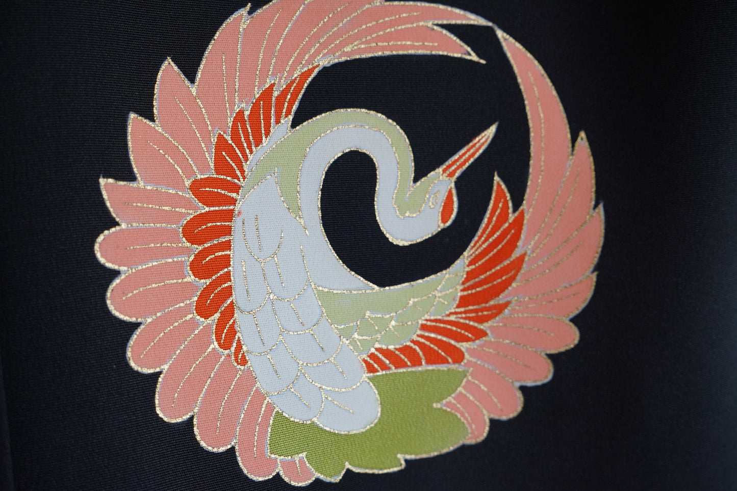 【親子アロハ】黒絵羽織リメイクアロハシャツ